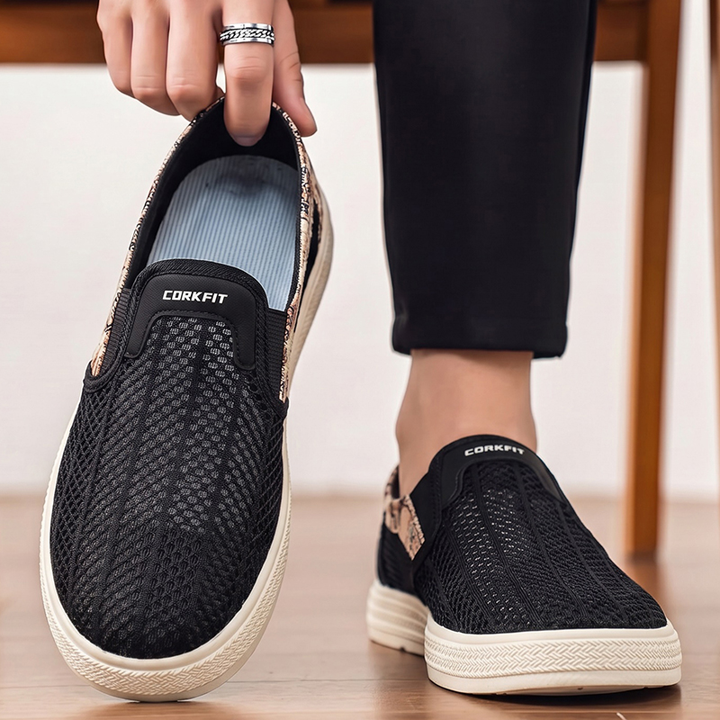 Outdoor Sports Shoes - Sommerliche Herren-Hausschuhe aus perforiertem Mesh, atmungsaktive