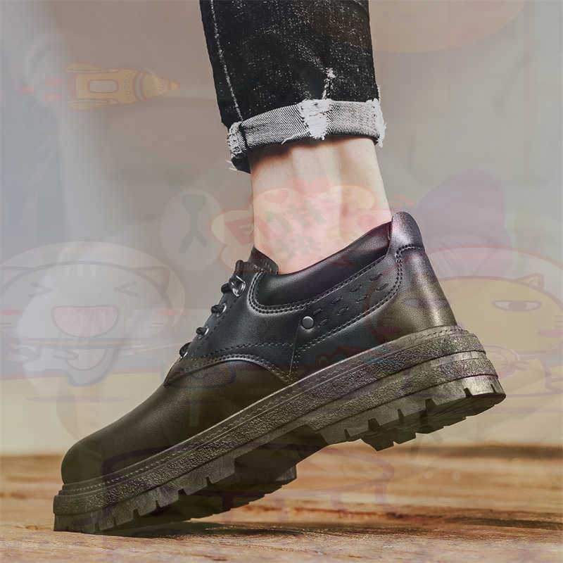 Outdoor Sport Ideas - Dunkles Naturleder, modische Turnschuhe, Tennis-Herren-Turnschuhe, modische