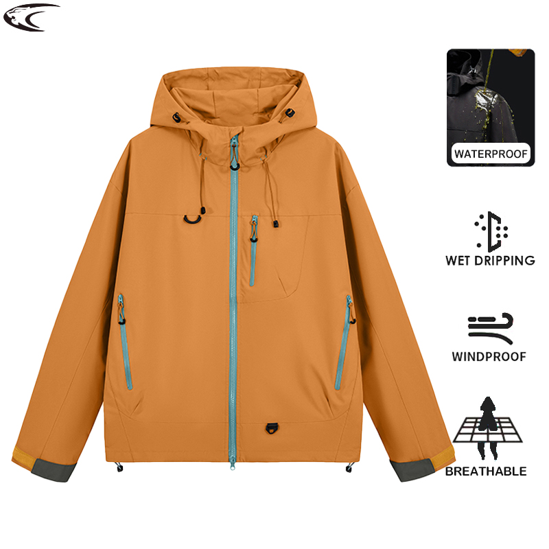 Outdoor Sport Jacket Men - LNGXO Herren Damen Wasserdichte Wanderjacke Trekking