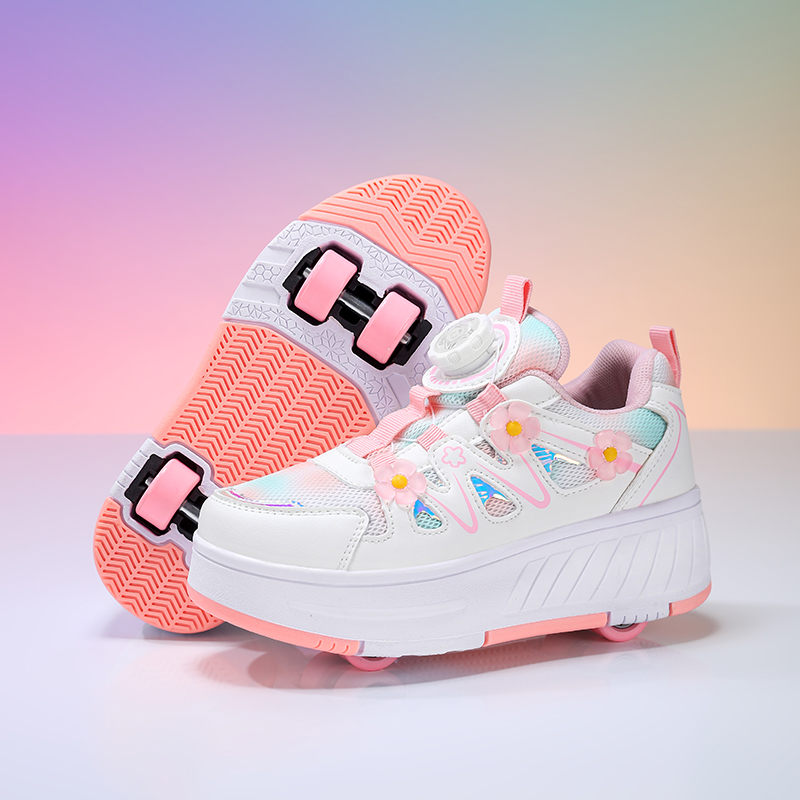 Outdoor Sport Lights - 2026 Rollschuh-Schuhe Ultraleichte Kinder-Mädchen-Sneaker mit Vier