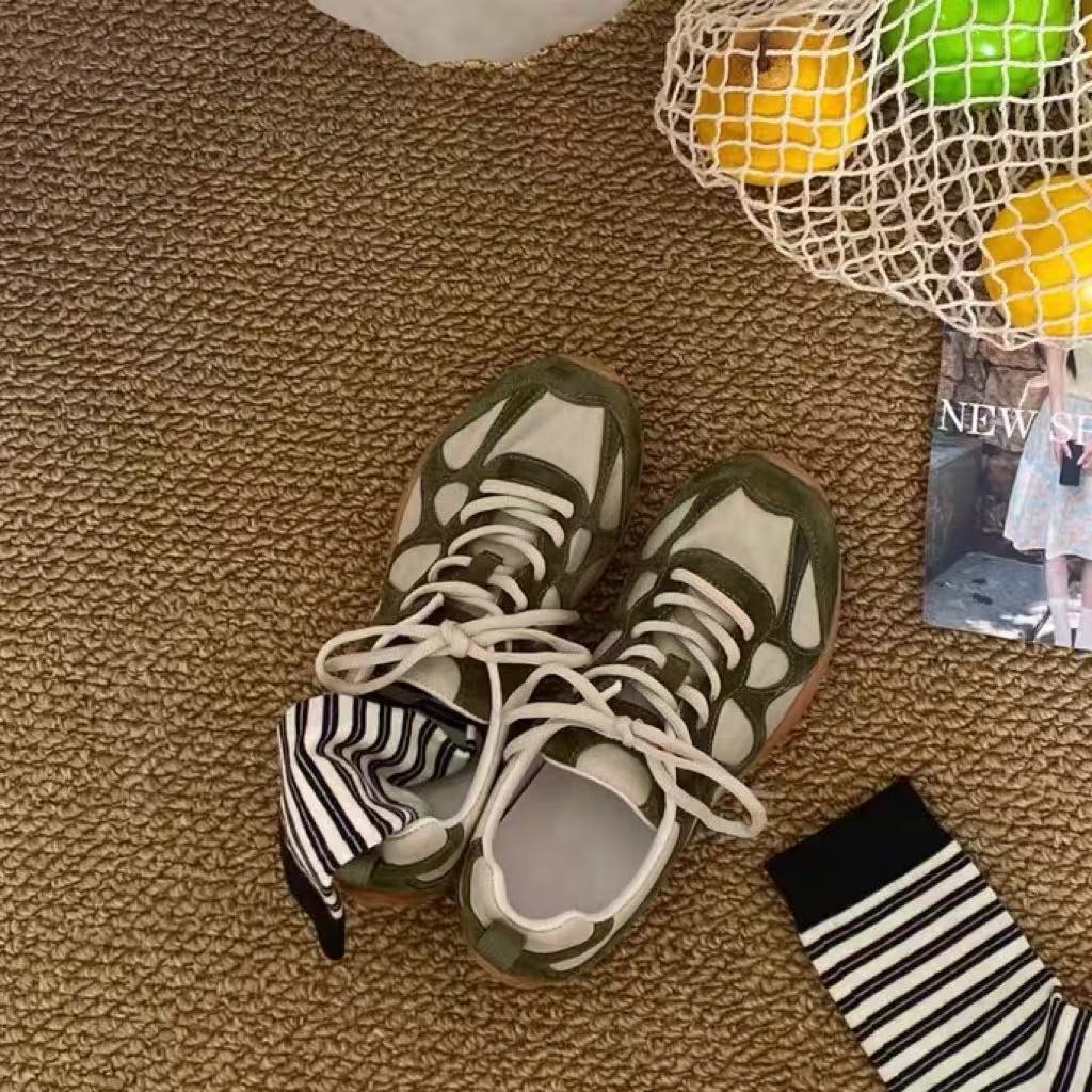 Vintage Patchwork-Schnürsneake – Outdoor Sports Shoes Bewertung und Preis
